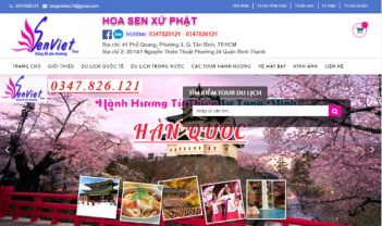 Thiết kế website công ty du lịch Sen Việt hiệu quả - Du lịch Việt Nam