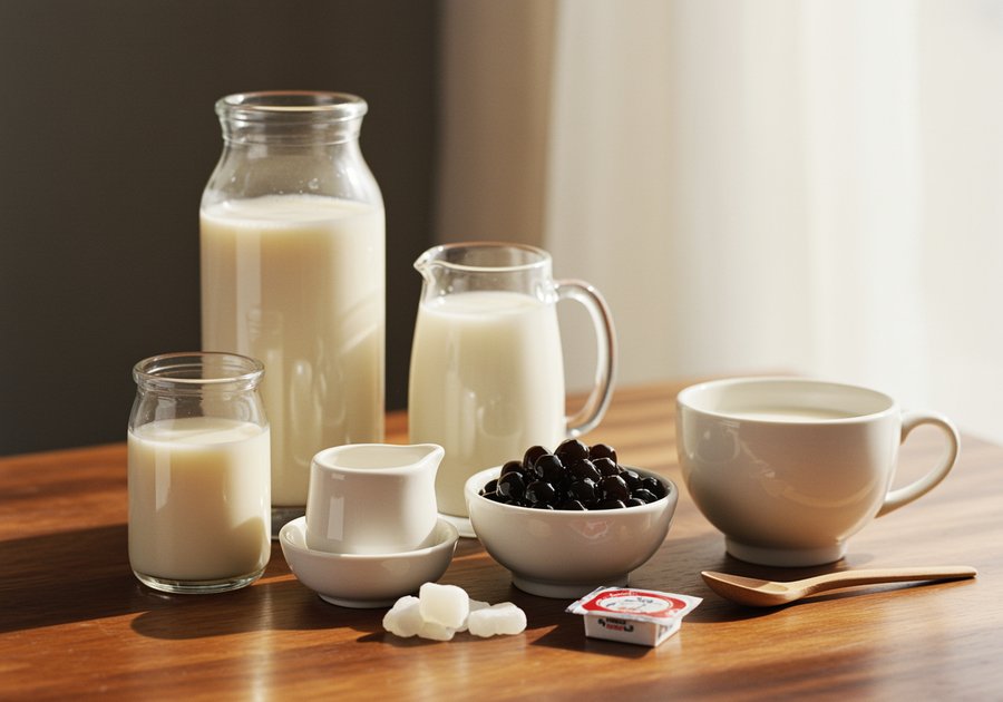 nấu trà sữa cần những gì