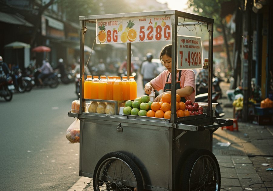 xe bán nước ép giá bao nhiêu